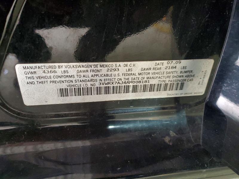 Продаж на аукціоні авто 2010 Volkswagen Jetta, vin: 3VWRX7AJ4AM008181, номер лоту: 46016506