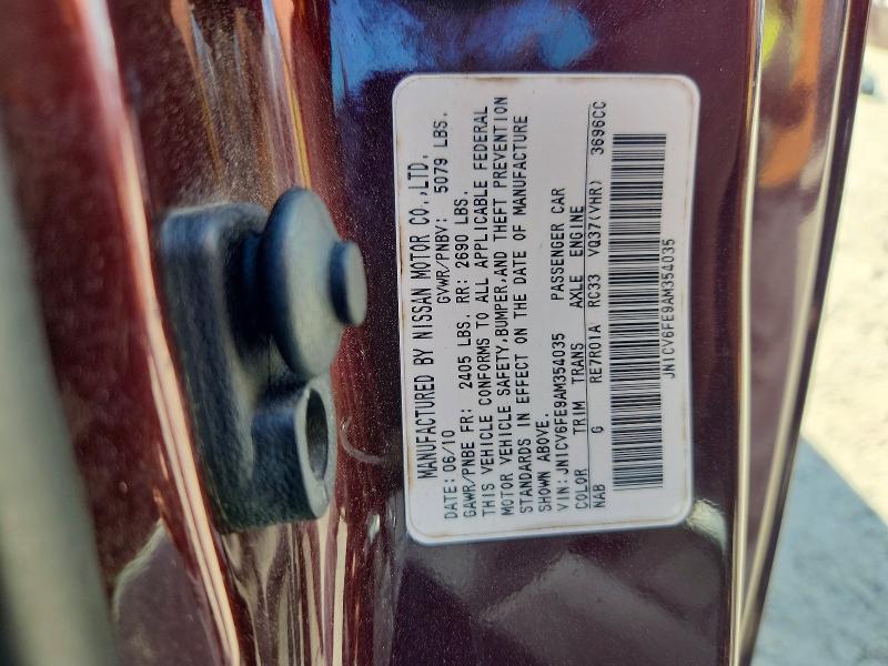 Aukcja sprzedaży 2010 Infiniti G37 Convertible, vin: JN1CV6FE9AM354035, numer aukcji: 45505456