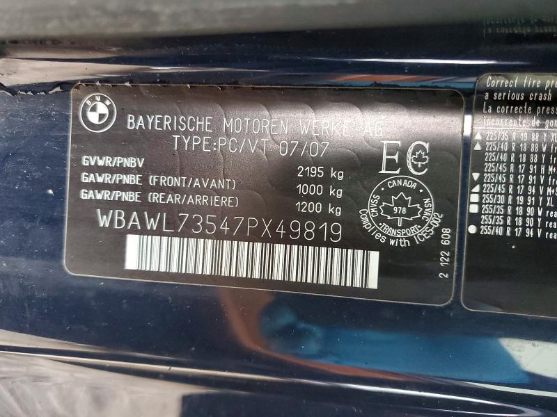 Продажа на аукционе авто 2007 Bmw 335, vin: WBAWL73547PX49819, номер лота: 79819325