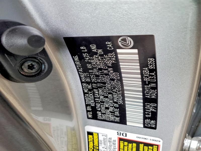 Aukcja sprzedaży 2025 Lexus Es 300h, vin: 58ADA1C13SU071203, numer aukcji: 48099526