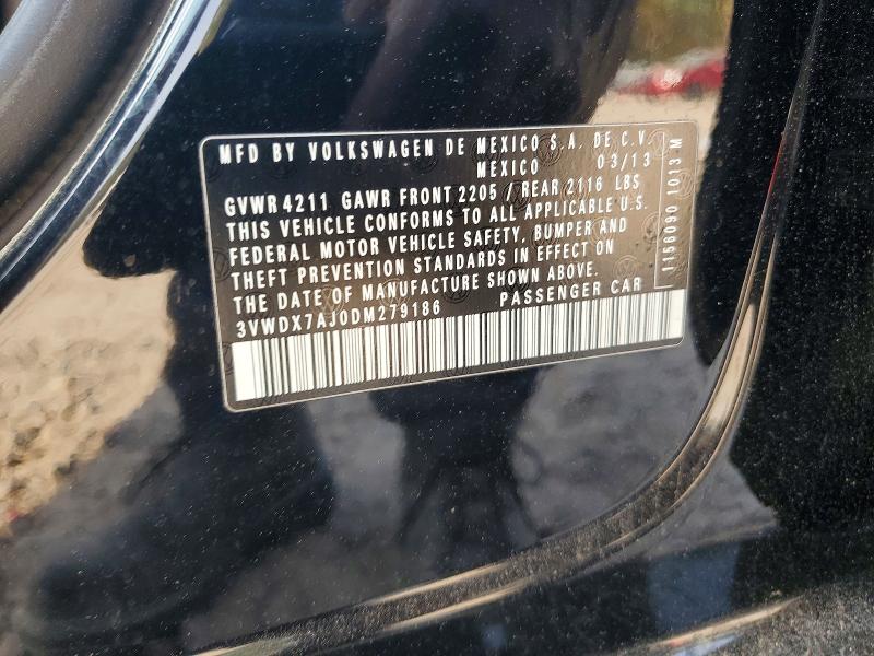 Продаж на аукціоні авто 2013 Volkswagen Jetta, vin: 3VWDX7AJ0DM279186, номер лоту: 47267866