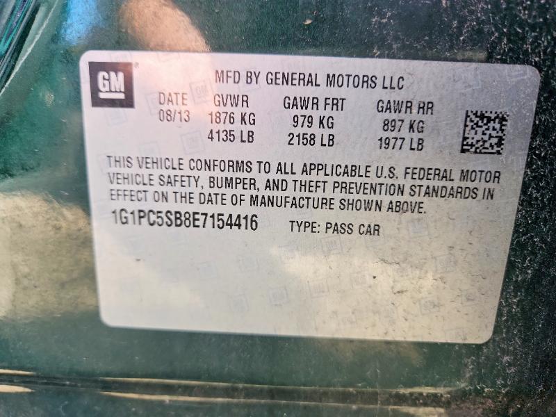 Продаж на аукціоні авто 2014 Chevrolet Cruze, vin: 1G1PC5SB8E7154416, номер лоту: 45466616