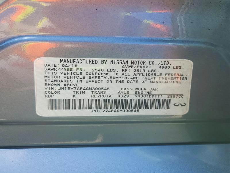 Продаж на аукціоні авто 2016 Infiniti Q50, vin: JN1EV7AP4GM300545, номер лоту: 79756565