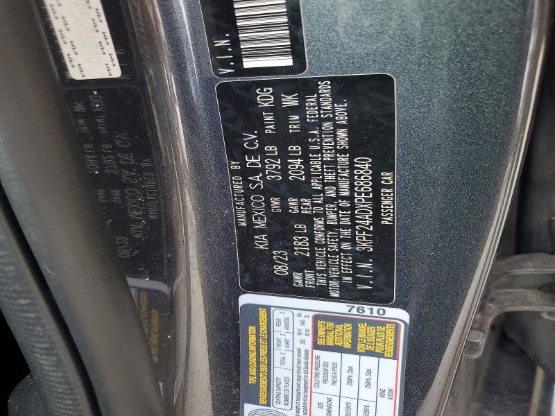 46316476 :رقم المزاد ، 3KPF24ADXPE686840 vin ، 2023 Kia Forte مزاد بيع