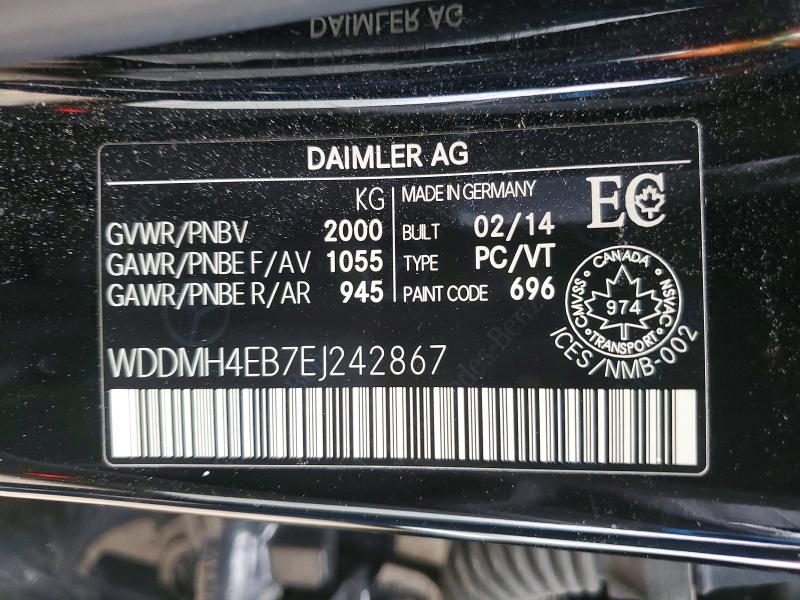 Aukcja sprzedaży 2014 Mercedes Benz B250, vin: WDDMH4EB7EJ242867, numer aukcji: 47966876