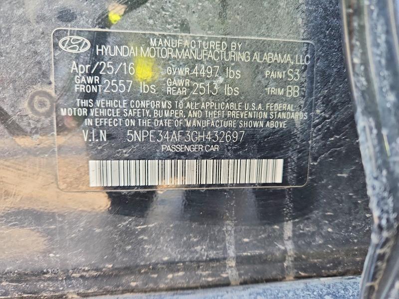Aukcja sprzedaży 2016 Hyundai Sonata, vin: 5NPE34AF3GH432697, numer aukcji: 46350996