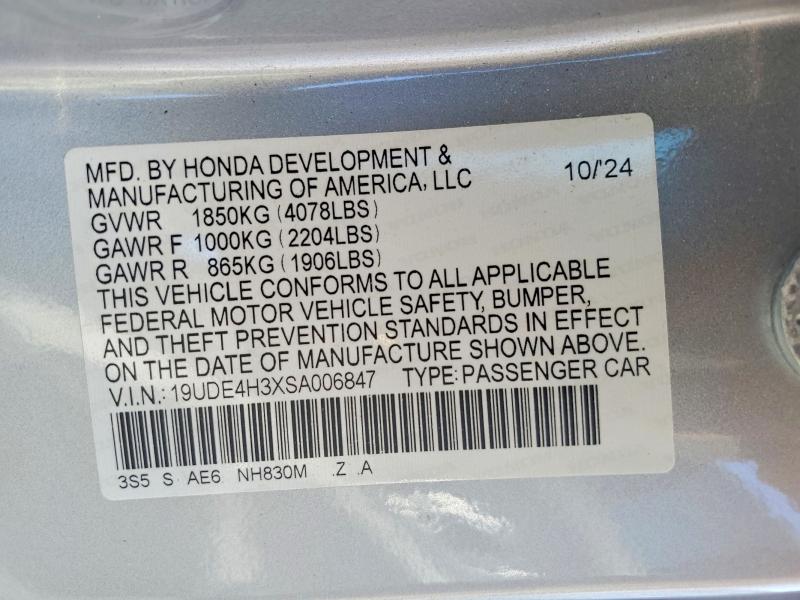 Aukcja sprzedaży 2025 Acura Integra, vin: 19UDE4H3XSA006847, numer aukcji: 45989856