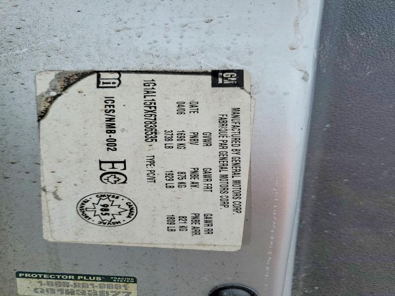 Aukcja sprzedaży 2006 Chevrolet Cobalt, vin: 1G1AL15FX67836535, numer aukcji: 45962976
