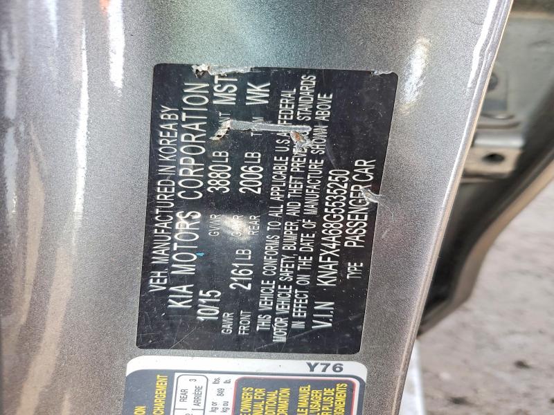 47320296 :رقم المزاد ، KNAFX4A68G5535250 vin ، 2016 Kia Forte مزاد بيع