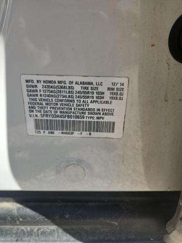 Продаж на аукціоні авто 2015 Acura Mdx, vin: 5FRYD3H45FB010659, номер лоту: 45576086