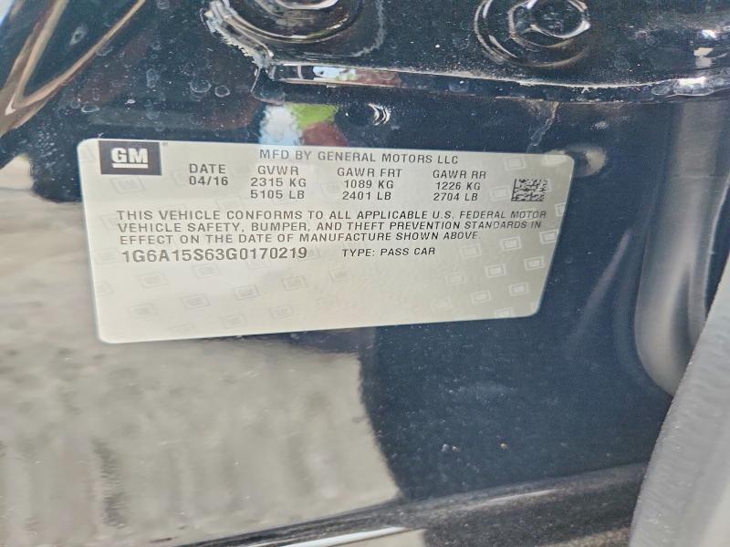 Aukcja sprzedaży 2016 Cadillac Cts-v, vin: 1G6A15S63G0170219, numer aukcji: 79980025