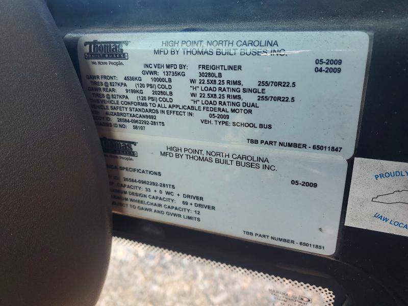 Продаж на аукціоні авто 2010 Freightliner Chassis, vin: 4UZABRDTXACAN9692, номер лоту: 79758685
