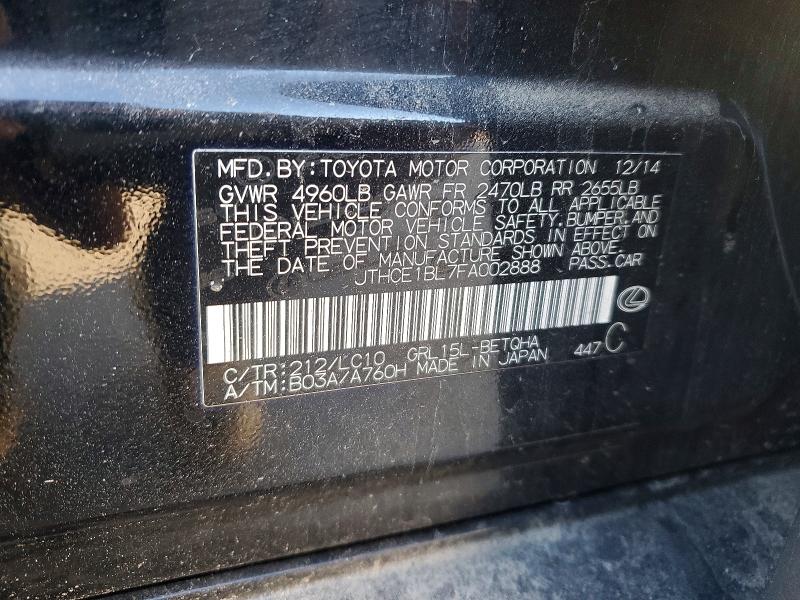 Продажа на аукционе авто 2015 Lexus Gs 350, vin: JTHCE1BL7FA002888, номер лота: 79800675