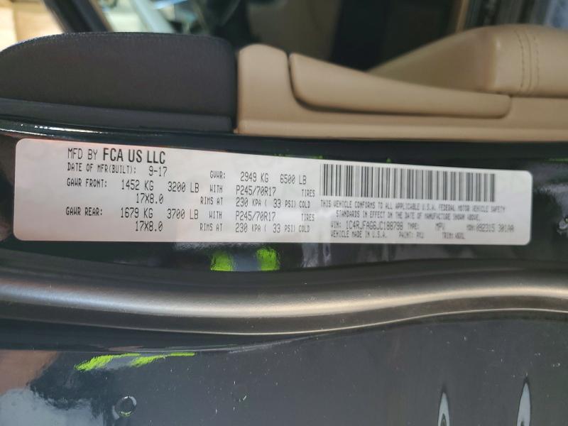 Продаж на аукціоні авто 2018 Jeep Grand Cherokee, vin: 1C4RJFAG6JC188798, номер лоту: 46285096