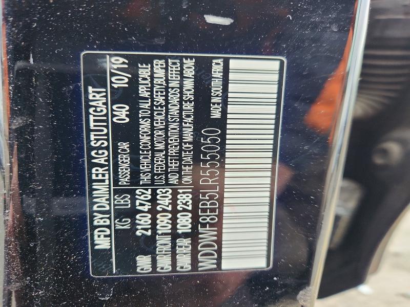 Продажа на аукционе авто 2020 Mercedes-benz C, vin: WDDWF8EB5LR555050, номер лота: 47333436
