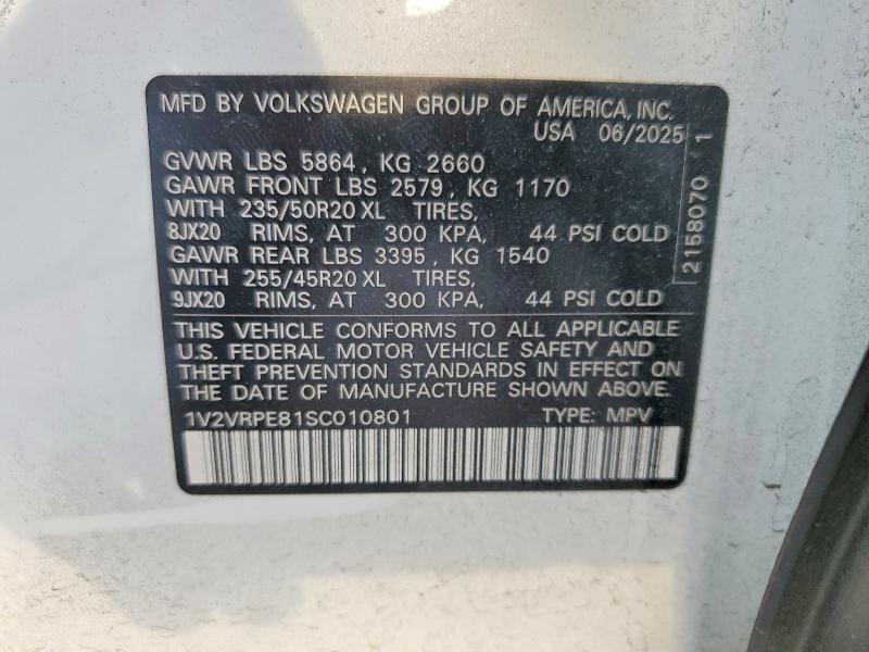 Продажа на аукционе авто 2025 Volkswagen Id.4, vin: 1V2VRPE81SC010801, номер лота: 79247105
