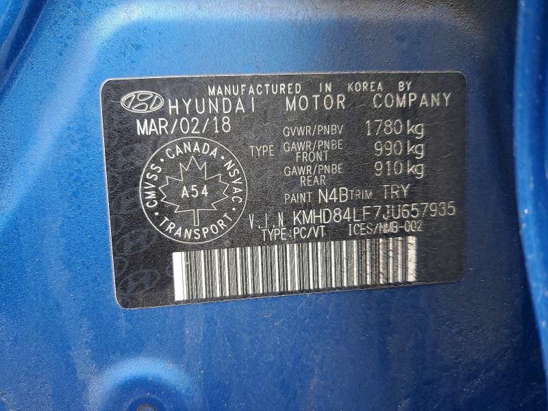 Aukcja sprzedaży 2018 Hyundai Elantra, vin: KMHD84LF7JU657935, numer aukcji: 47341836