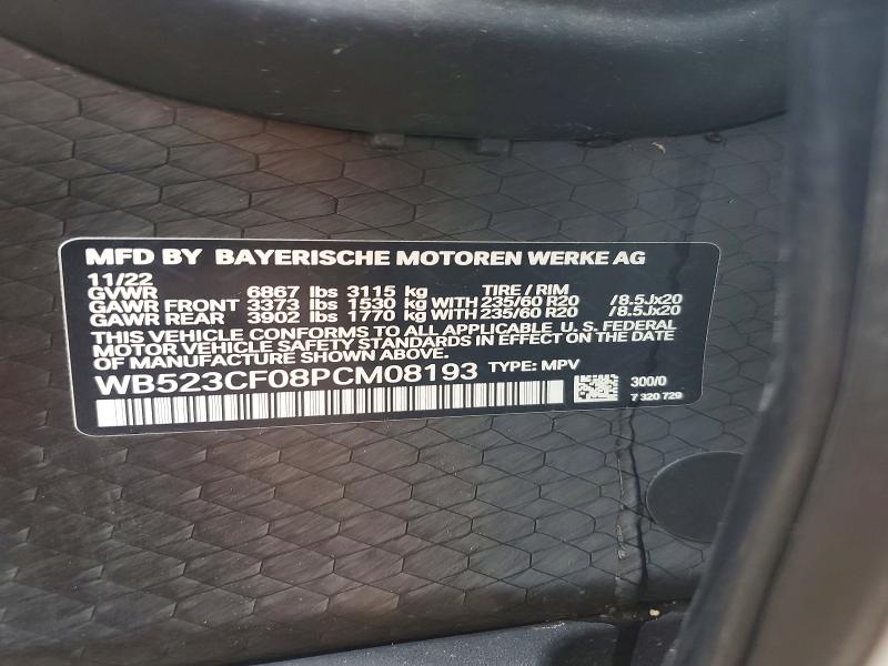 Aukcja sprzedaży 2023 Bmw Ix, vin: WB523CF08PCM08193, numer aukcji: 46172476
