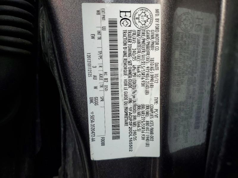 Продаж на аукціоні авто 2013 Ford Focus, vin: 1FADP3F20DL165502, номер лоту: 78899815