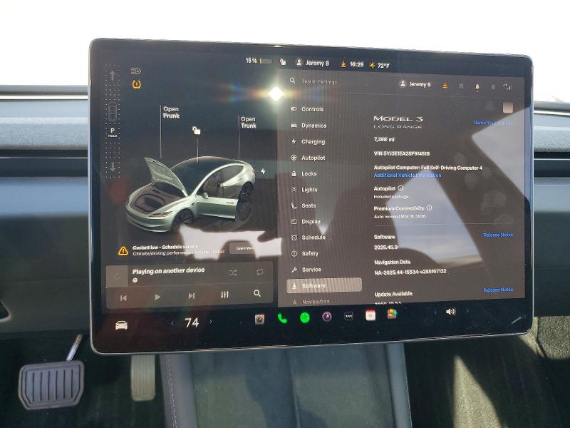 Продаж на аукціоні авто 2025 Tesla 3, vin: 5YJ3E1EA2SF914518, номер лоту: 45814526