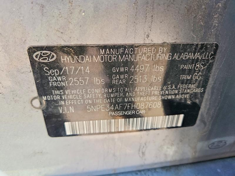79586435 :رقم المزاد ، 5NPE34AF7FH087608 vin ، 2015 Hyundai Sonata مزاد بيع