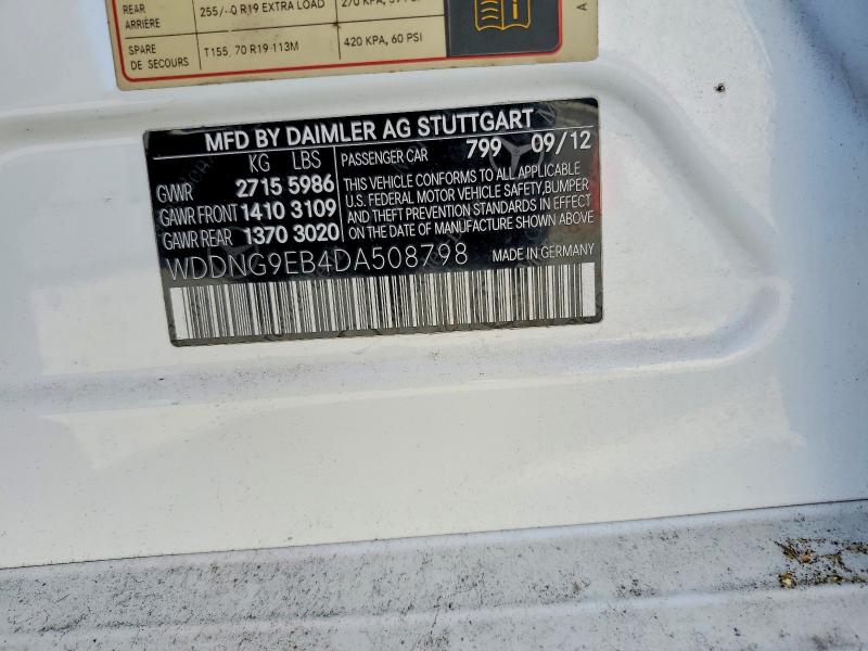 Aukcja sprzedaży 2013 Mercedes-benz S, vin: WDDNG9EB4DA508798, numer aukcji: 46340966