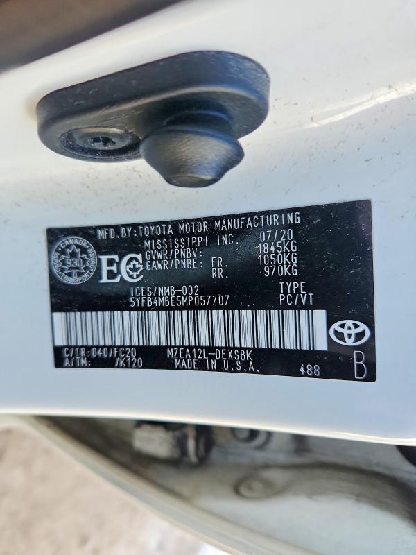 Продажа на аукционе авто 2021 Toyota Corolla, vin: 5YFB4MBE5MP057707, номер лота: 79049815