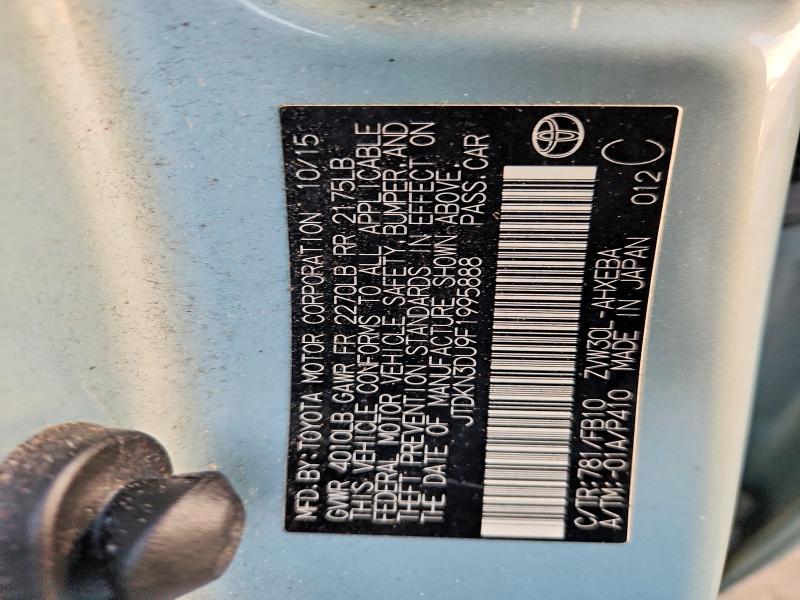 42043426 :رقم المزاد ، JTDKN3DU9F1995888 vin ، 2015 Toyota Prius مزاد بيع