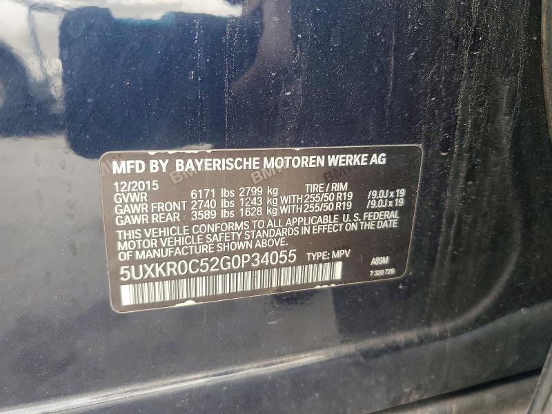 Aukcja sprzedaży 2016 Bmw X5, vin: 5UXKR0C52G0P34055, numer aukcji: 79127565