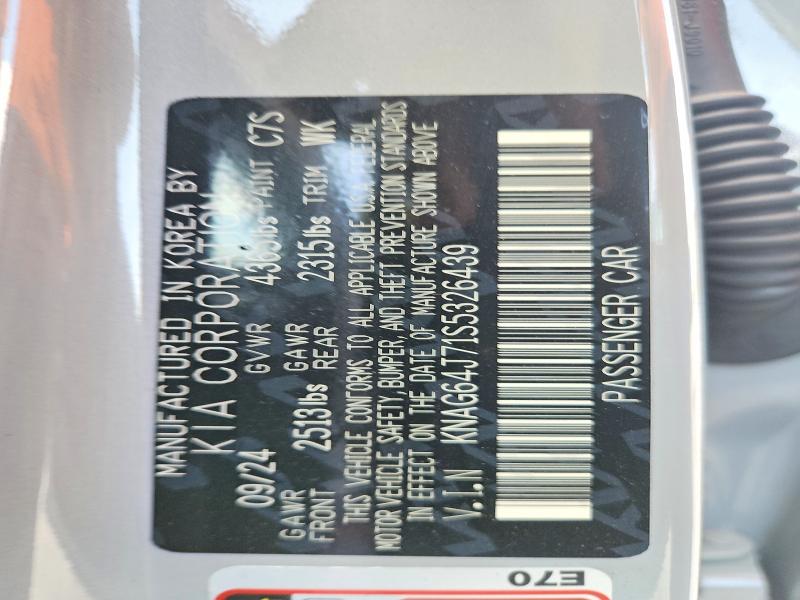 Aukcja sprzedaży 2025 Kia K5, vin: KNAG64J71S5326439, numer aukcji: 79931595