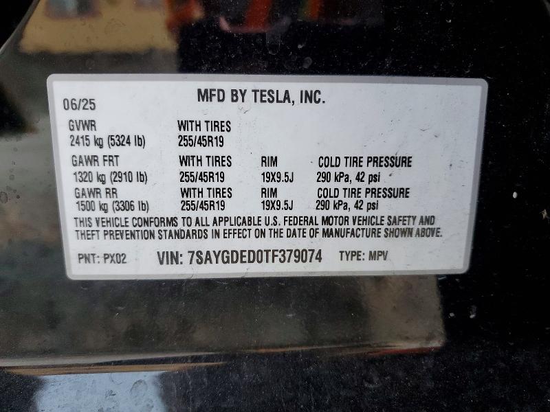Продаж на аукціоні авто 2026 Tesla Model Y, vin: 7SAYGDED0TF379074, номер лоту: 47444866