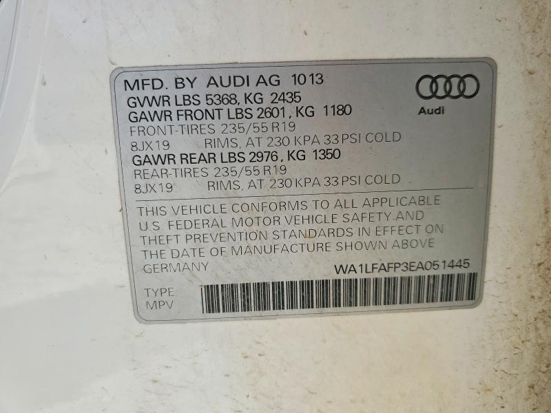 Продажа на аукционе авто 2014 Audi Q5, vin: WA1LFAFP3EA051445, номер лота: 47733256
