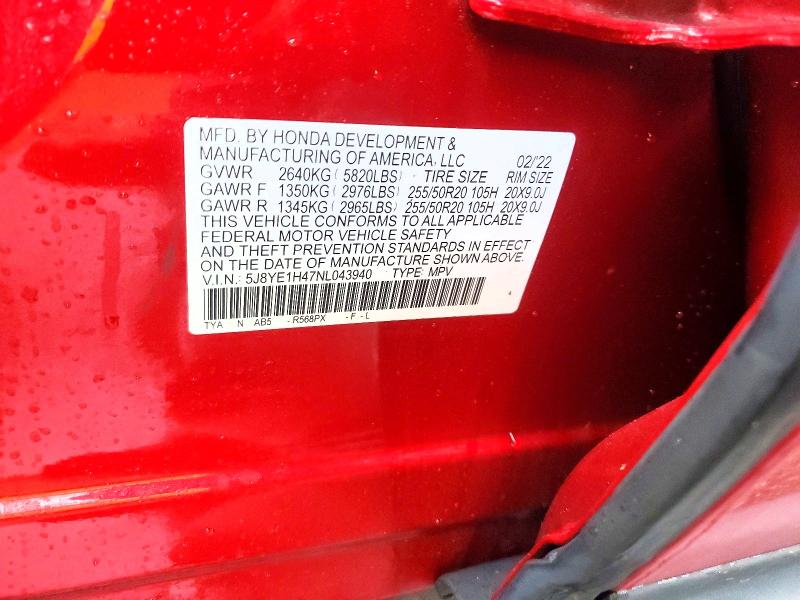 Aukcja sprzedaży 2022 Acura Mdx, vin: 5J8YE1H47NL043940, numer aukcji: 79349955