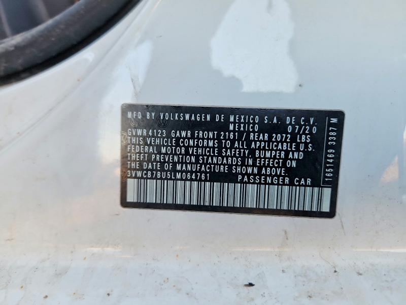 Продажа на аукционе авто 2020 Volkswagen Jetta, vin: 3VWCB7BU5LM064761, номер лота: 77857745