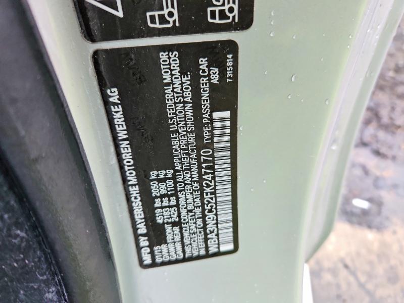 46566676 :رقم المزاد ، WBA3N9C52FK247170 vin ، 2015 Bmw 428 مزاد بيع