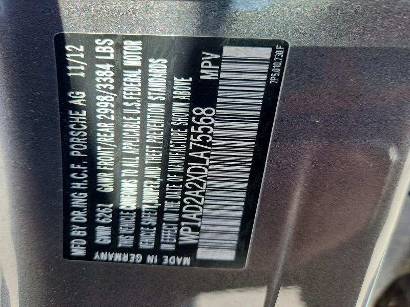 Продаж на аукціоні авто 2013 Porsche Cayenne, vin: WP1AD2A2XDLA75568, номер лоту: 46111826