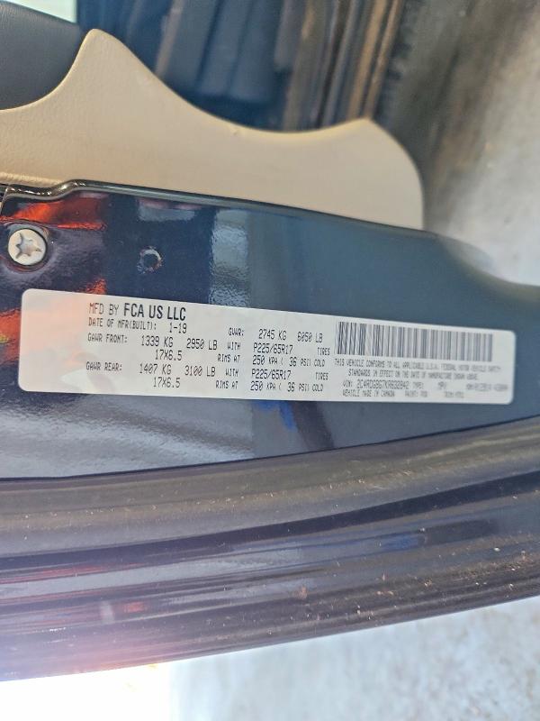 49012006 :رقم المزاد ، 2C4RDGBG7KR632842 vin ، 2019 Dodge Grand Car مزاد بيع
