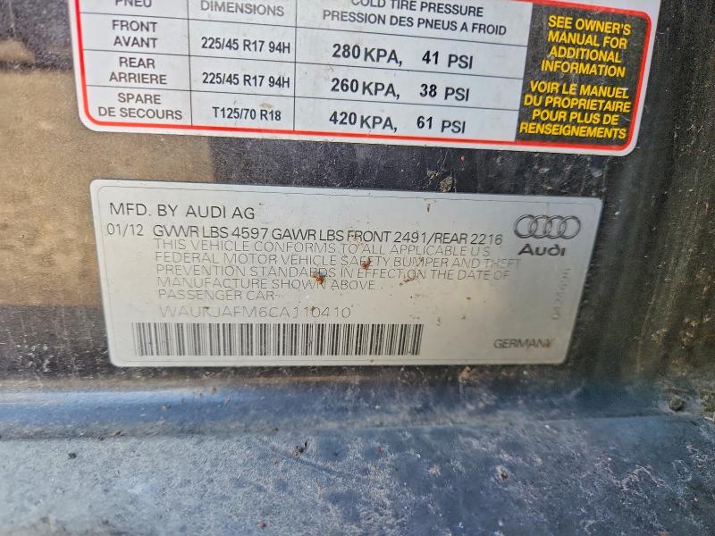 Продажа на аукционе авто 2012 Audi A3, vin: WAUKJAFM6CA110410, номер лота: 46047506