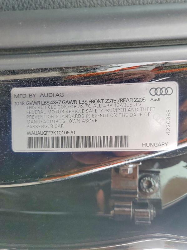 Продаж на аукціоні авто 2019 Audi A3, vin: WAUAUGFF7K1010970, номер лоту: 47264186