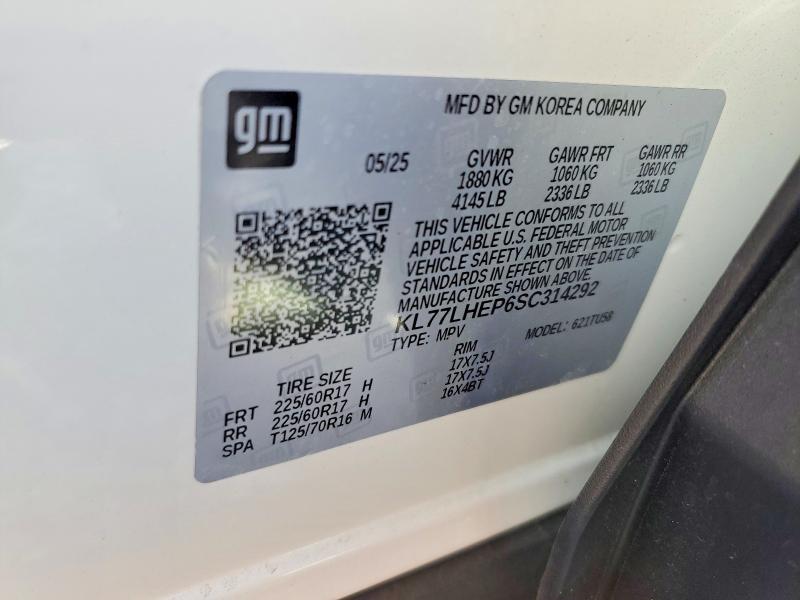 Aukcja sprzedaży 2025 Chevrolet Trax, vin: KL77LHEP6SC314292, numer aukcji: 46133196