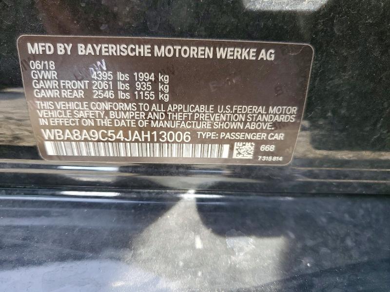 Aukcja sprzedaży 2018 Bmw 320, vin: WBA8A9C54JAH13006, numer aukcji: 46232066
