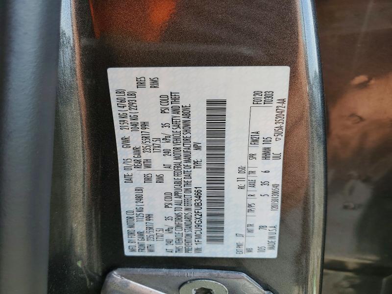Aukcja sprzedaży 2015 Ford Escape, vin: 1FMCU9GX2FUB34661, numer aukcji: 46948156