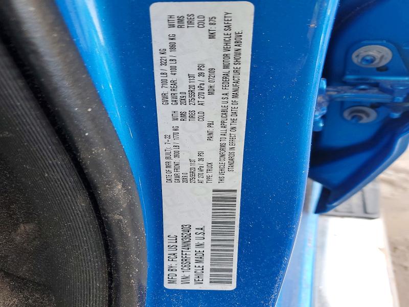 79625795 :رقم المزاد ، 1C6SRFFT4NN362403 vin ، 2022 Ram 1500 مزاد بيع