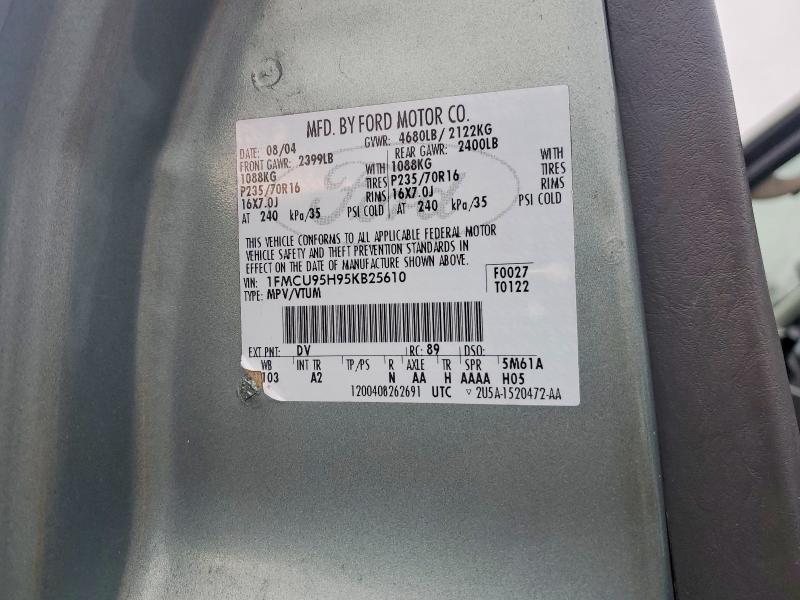 Продаж на аукціоні авто 2005 Ford Escape, vin: 1FMCU95H95KB25610, номер лоту: 46276646