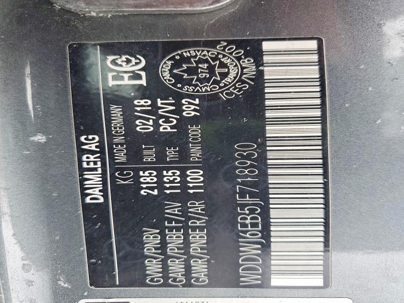 Продажа на аукционе авто 2018 Mercedes-benz C, vin: WDDWJ6EB5JF718930, номер лота: 46015066