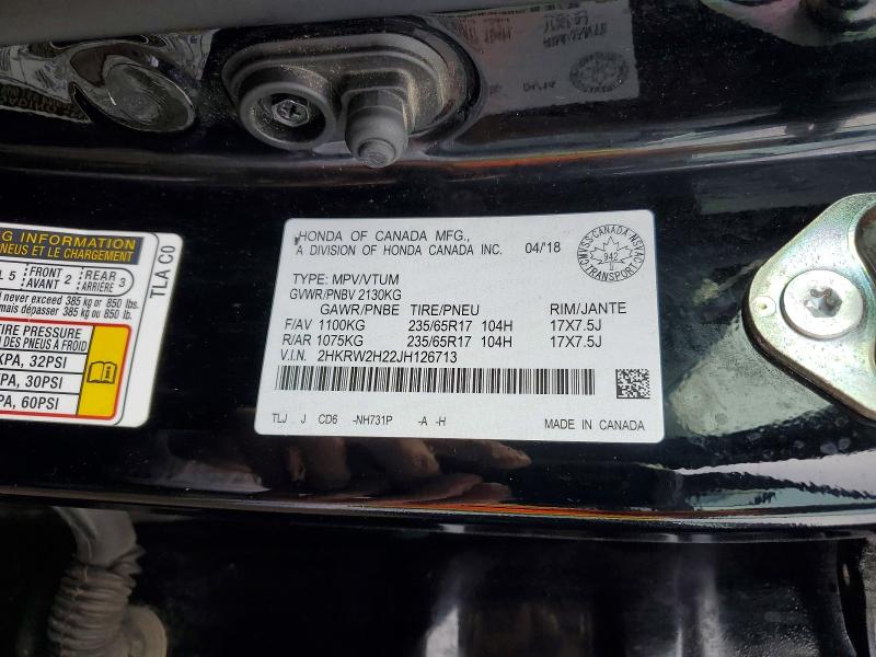 Aukcja sprzedaży 2018 Honda Cr-v, vin: 2HKRW2H22JH126713, numer aukcji: 41583996