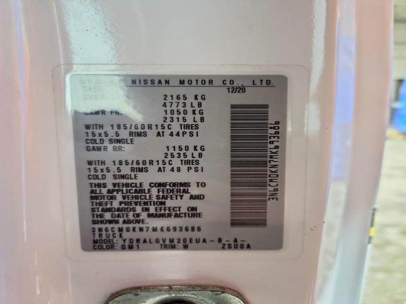Продажа на аукционе авто 2021 Nissan Nv200, vin: 3N6CM0KN7MK693686, номер лота: 79214395