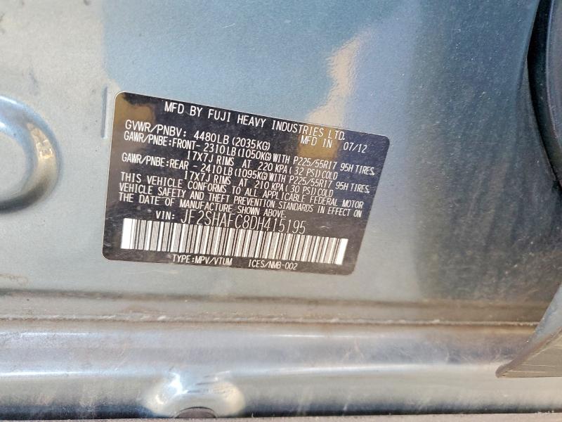 Aukcja sprzedaży 2013 Subaru Forester, vin: JF2SHAFC8DH415195, numer aukcji: 47452876