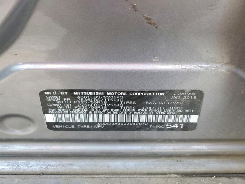 Aukcja sprzedaży 2018 Mitsubishi Outlander, vin: JA4AZ3A30JZ042972, numer aukcji: 79741015