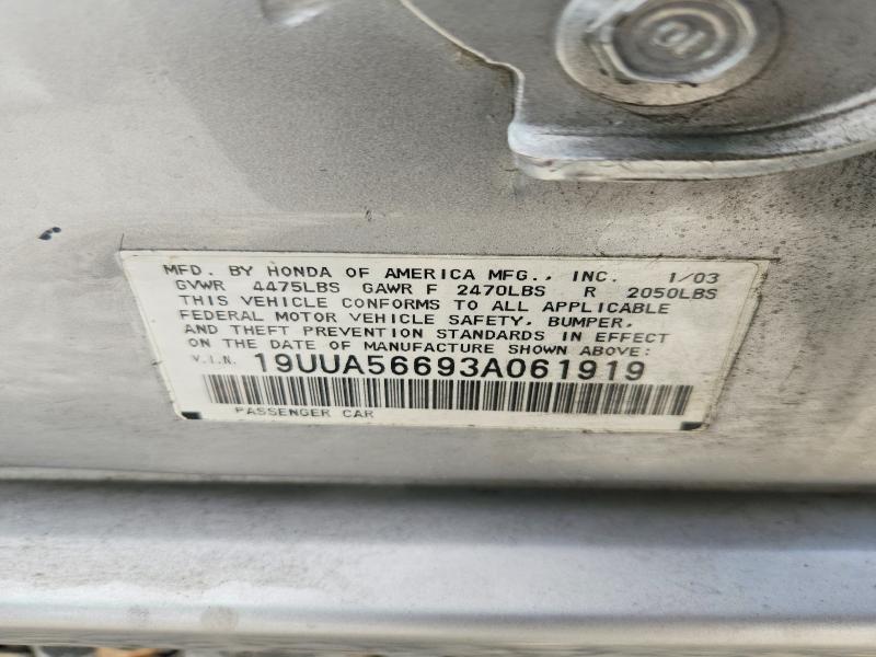 2003 Acura 3.2tl მანქანა იყიდება აუქციონზე, vin: 19UUA56693A061919, აუქციონის ნომერი: 47456086